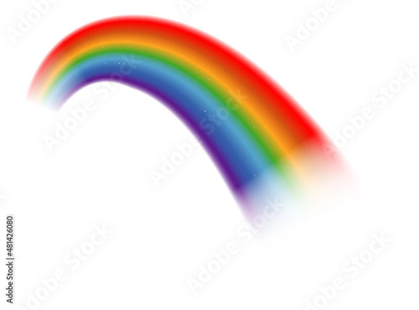 Fototapeta Colorful rainbow. Magic unicorn arch. Light bow