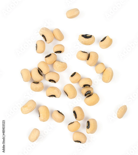 Obraz black-eyed peas isolated on white background