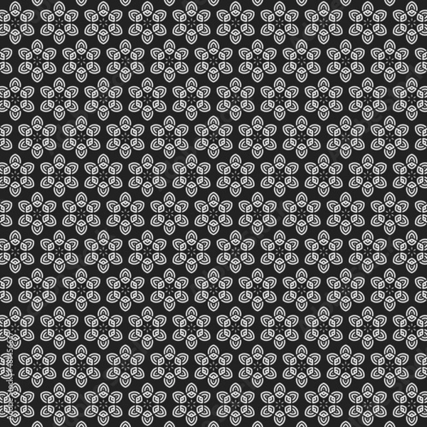 Obraz black and white seamless pattern
