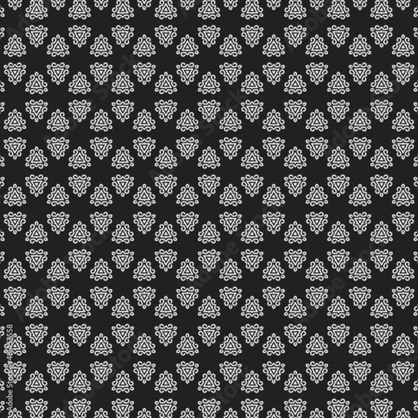 Obraz black and white seamless pattern