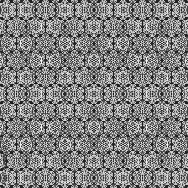 Obraz black and white seamless pattern