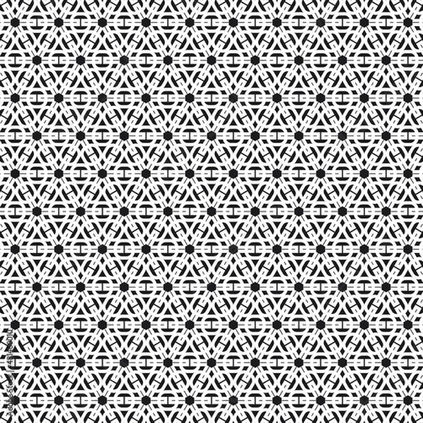 Obraz black and white seamless pattern