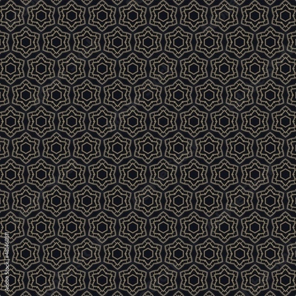 Obraz black and white seamless pattern