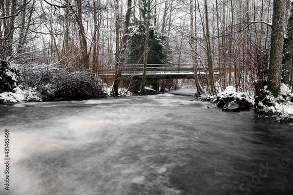 Fototapeta Lonely winter road