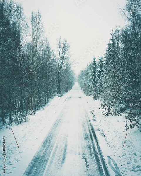 Obraz Lonely winter road