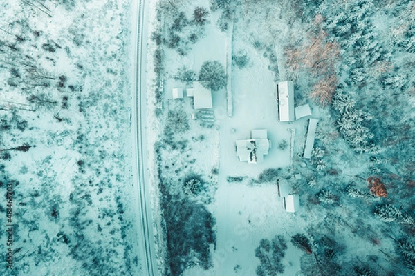 Fototapeta Winter from the sky