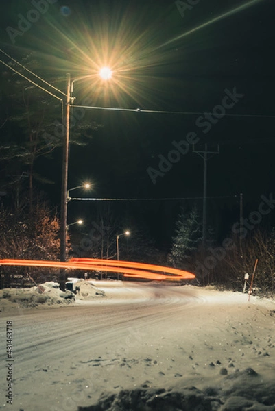 Fototapeta Lonely winter road