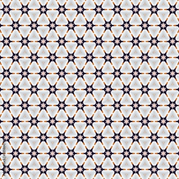 Fototapeta Seamless patter for fabric, paper, interior, decoration, poster, wallpaper and print