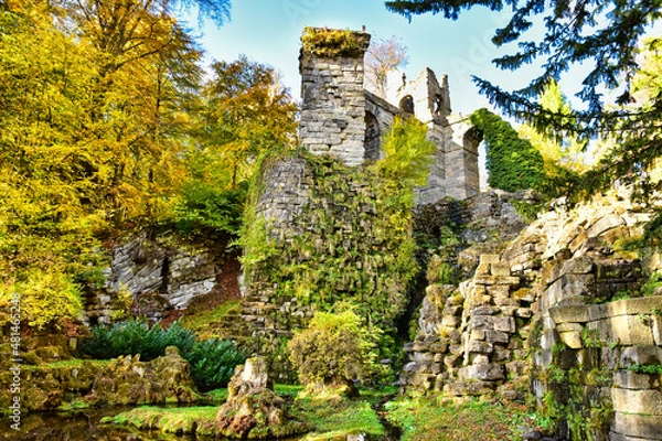Obraz Ruine, Schloss, Park