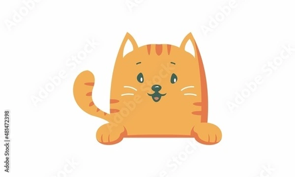 Obraz cat funny image logo vector