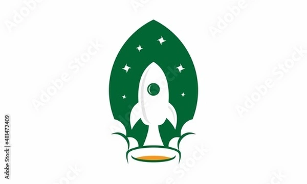 Obraz Rocket Logo Design Template