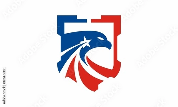 Obraz Shield eagle logo design Vectors