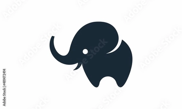 Obraz elephant dental silhouette logo vector