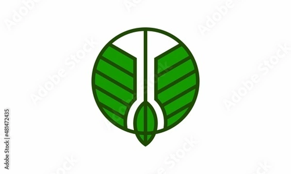 Obraz green leaf logo vector