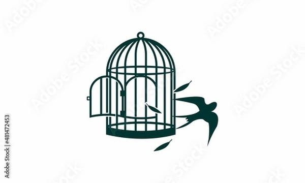 Obraz Bird Flying From Cage Image