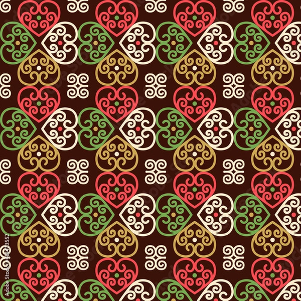 Obraz openwork hearts. vector seamless texture