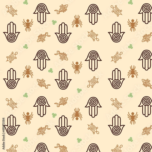 Obraz texture from elements in ethnic style