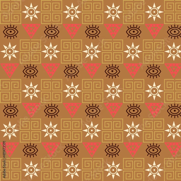 Obraz seamless background of elements in ethnic style
