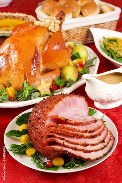 Obraz Pieczona szynka