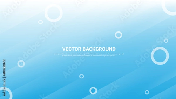 Obraz abstract vector background geometric bg light blue and white circles and lines