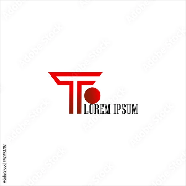 Obraz Modern creative T Logo Design and template