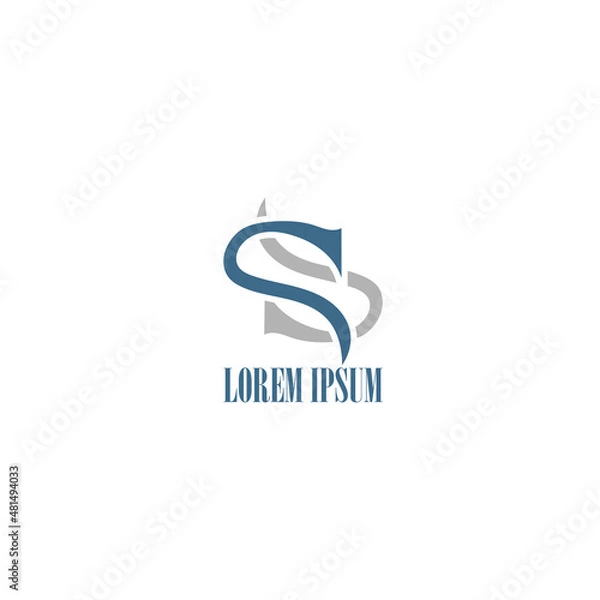 Obraz Simple Elegant Letter S Logo Design