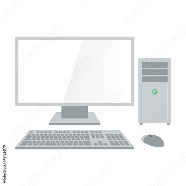 Obraz デスクトップパソコンのシンプルイラスト