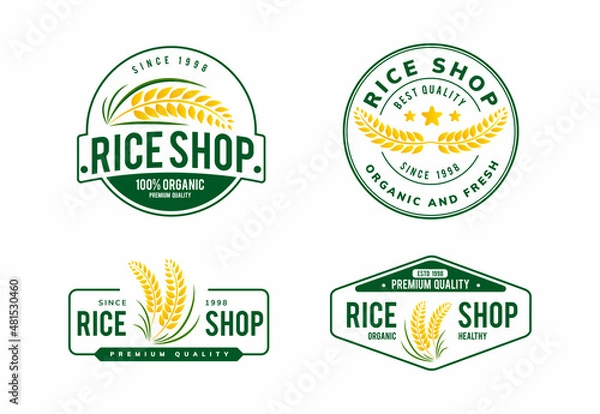 Obraz rice logo design