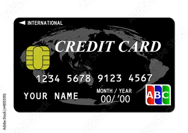 Fototapeta クレジットカード（黒）