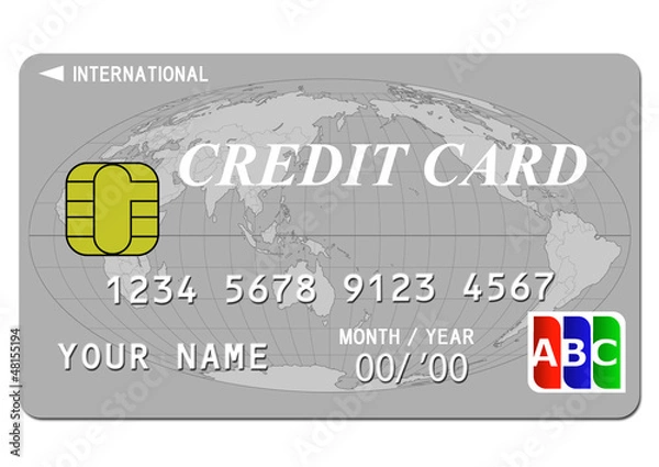 Fototapeta クレジットカード（シルバー）