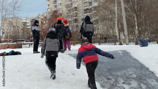 Obraz winter day Ural Russia