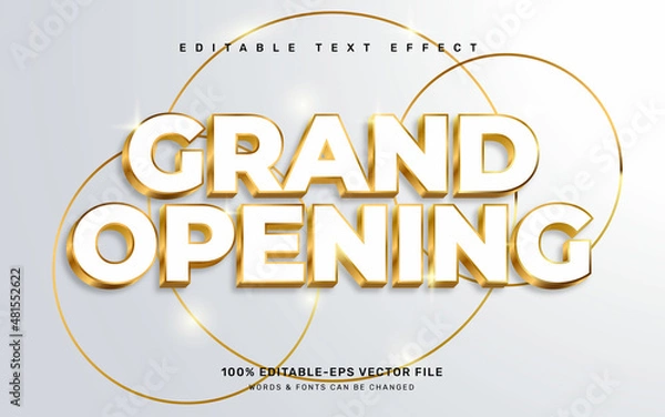 Fototapeta Grand Opening text effect