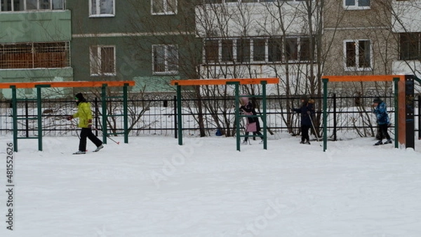 Obraz winter day Ural Russia