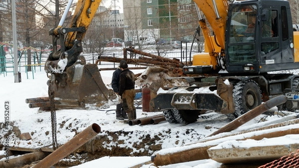 Obraz winter day Ural Russia