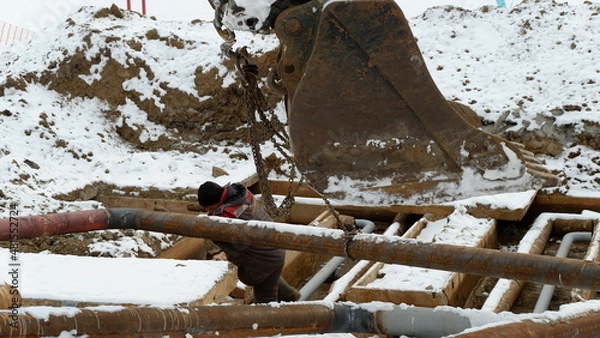 Obraz winter day Ural Russia