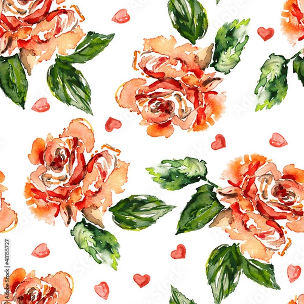 Obraz Seamles Roses Background