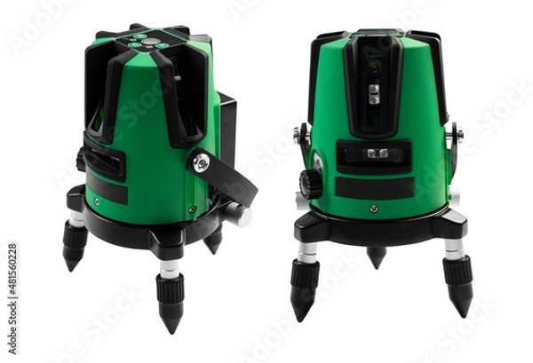 Obraz Laser level in different angles on a white background