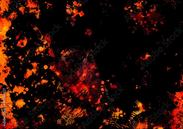 Fototapeta 赤い幻想的な血の水彩テクスチャ背景
