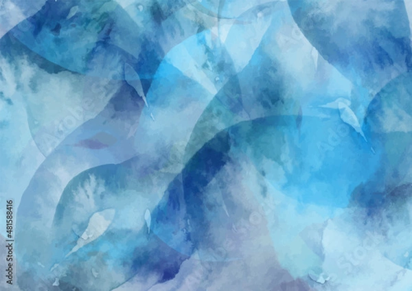 Obraz 幻想的な水彩の水色テクスチャ背景
