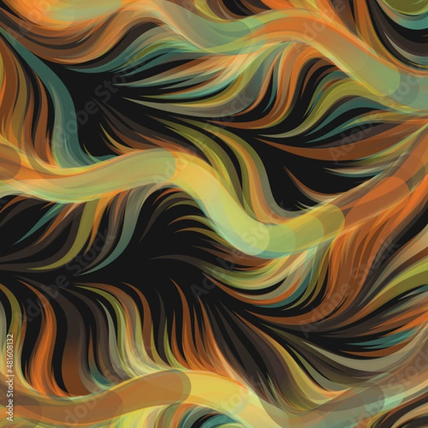 Fototapeta Abstract Perlin Noise Geometric Pattern generative computational art illustration