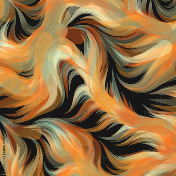 Fototapeta Abstract Perlin Noise Geometric Pattern generative computational art illustration