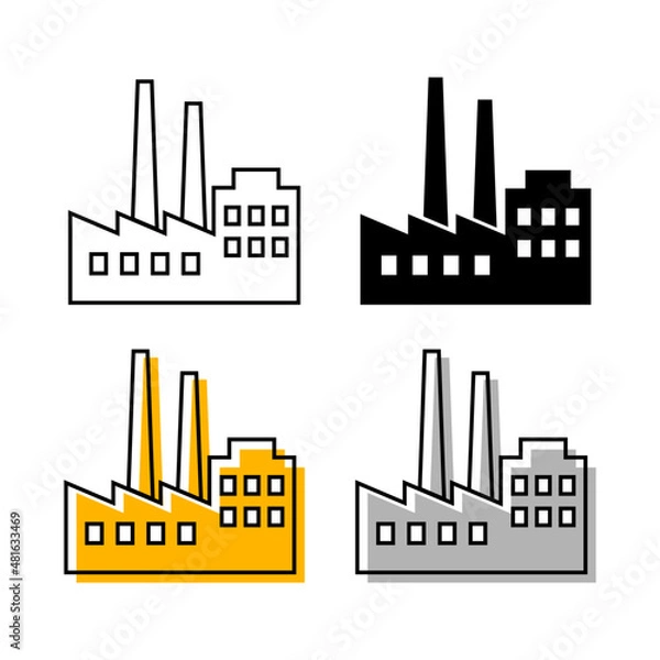 Obraz Factory vector icon on white background