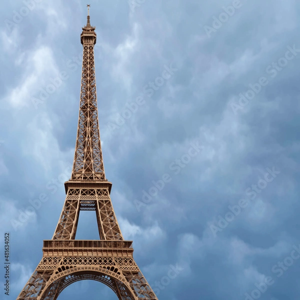 Obraz Eiffel Tower on sky background