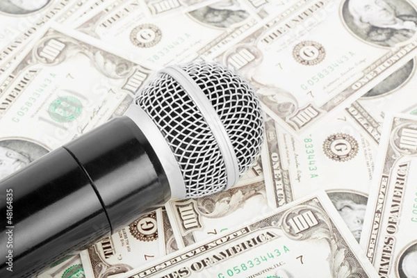 Obraz Microphone and money
