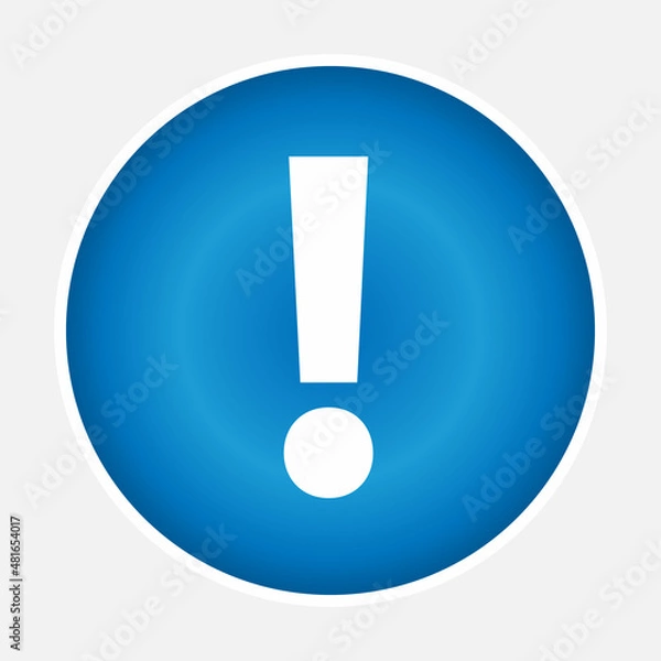 Fototapeta Danger sign vector icon. Attention caution icon.