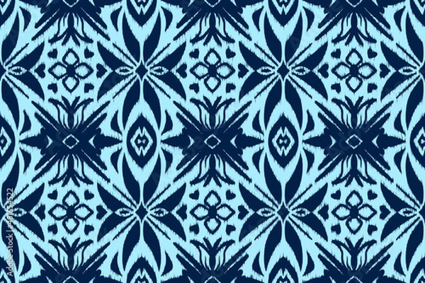 Fototapeta Vector seamless ethnic pattern. Tribal and geometric motifs. Vintage decorative ornament element texture print for textile, fabric, paper, tile, wallpaper background or web design illustration.