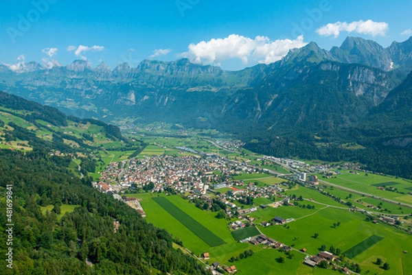 Obraz Luftaufnahme Flums