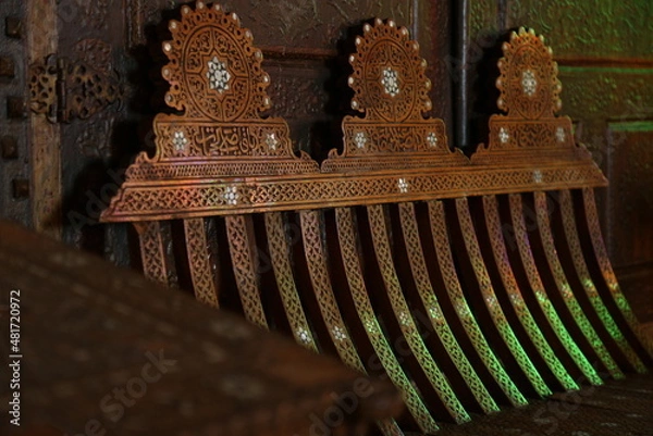 Obraz rusty old wooden banner decorated 