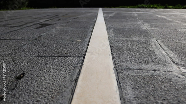 Obraz road with lines in the meddle 