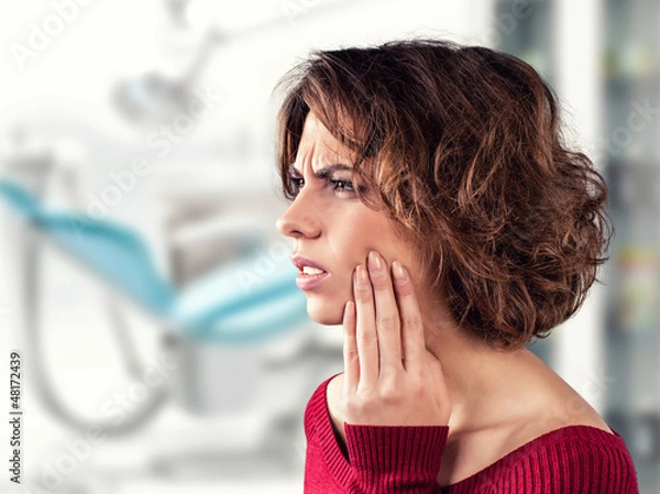 Obraz Girl with a painful tooth